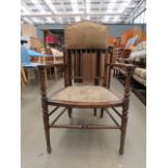 Inlaid Edwardian armchair