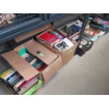 6 boxes containing children's books, reference books and novels