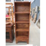 Jali open fronted display cabinet with 2 drawers under