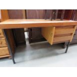 Teak desk with 2 drawers to the side