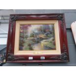 Limited Edition Oleograph by Thomas Kinkade entitles ''Still water cottage''