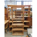 2 pine knock down open fronted display stands
