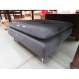 Grey fabric foot stool