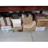 8 boxes containing reference books, childrens annuals and novels