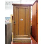 Satin walnut single door pot cupboard