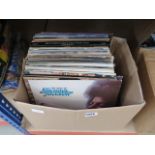 Box containing vinyl records