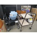 Quantity of zimmer frames, bed tray and wheelchair