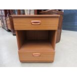 Walnut effect bedside cabinet