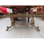 Gilt painted metal coffee table base