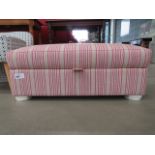 Striped ottoman