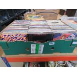 Box containing quantity of vinyl records