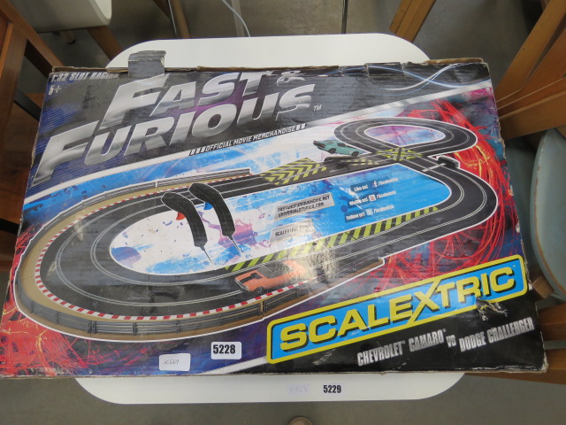 Fast and Furious Scalextric's race track set, boxed (af)