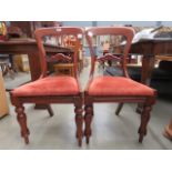 5118 Pair of Victorian balloon back dining chairs
