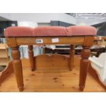 Pine dressing table stool