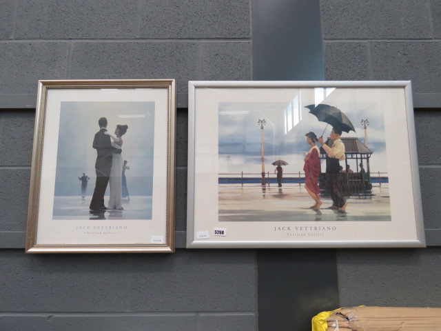 Two Jack Vettriano style prints