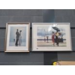 Two Jack Vettriano style prints