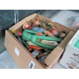 Box containing Action Man figures