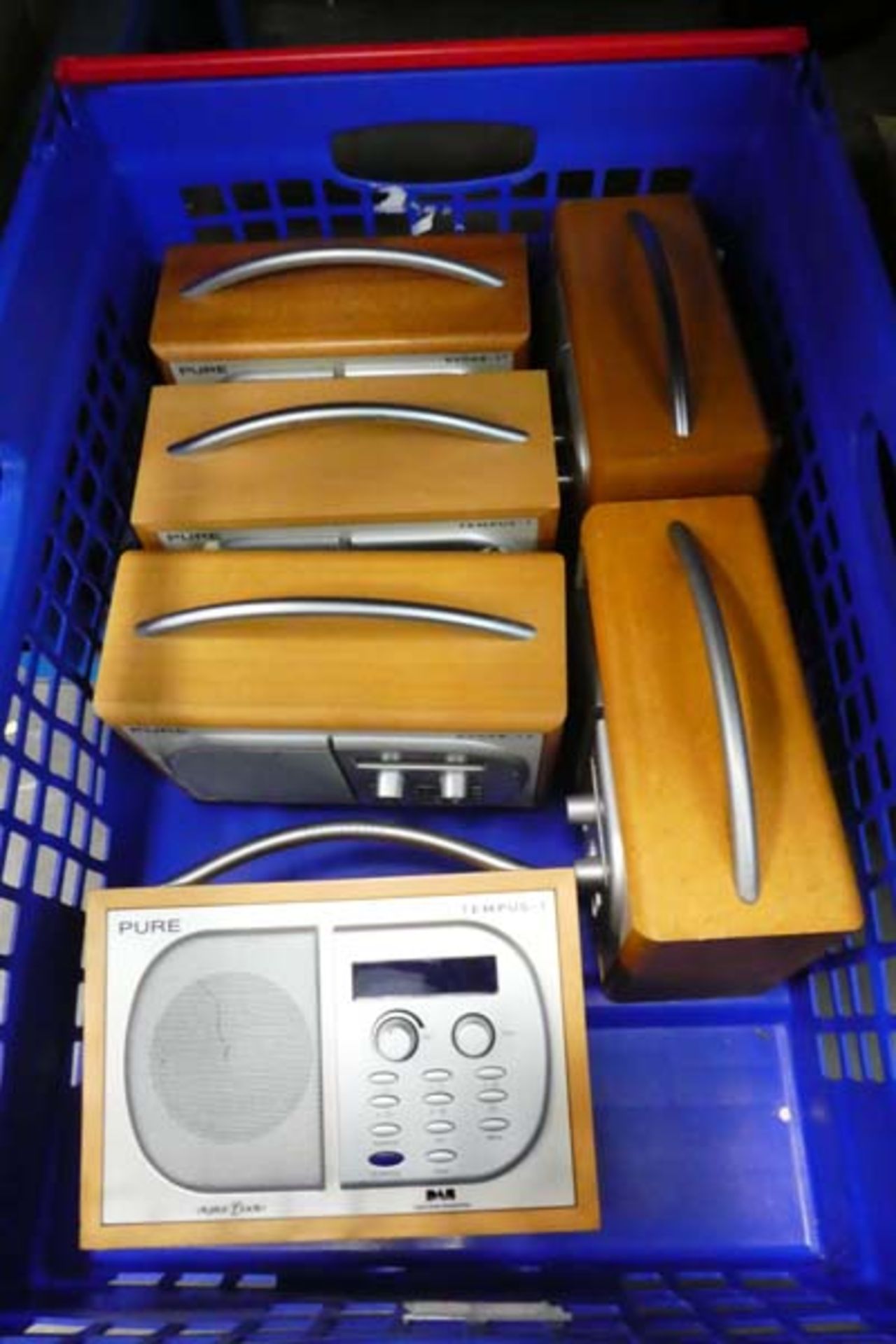 Tray containing 6 Pure Evoke Tempus radios