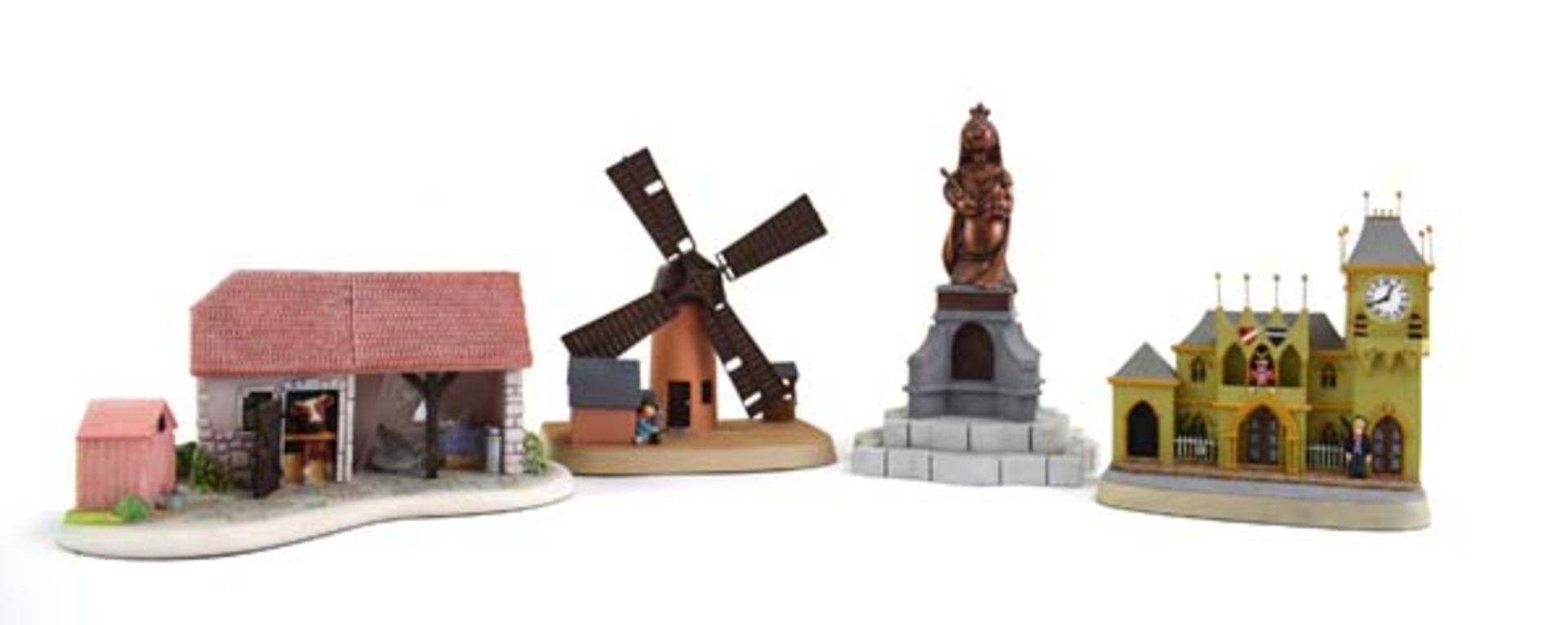 Four Robert Harrop Camberwick Green figures: CGM01 Trumpton Town Hall, CGM03 Colley's Mill, CGB03 - Image 2 of 3