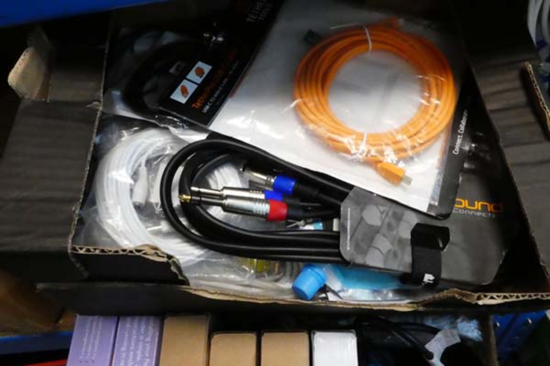 Network adaptor kits together with various electrical sundry cables, USB cable adaptors, audio - Image 2 of 3