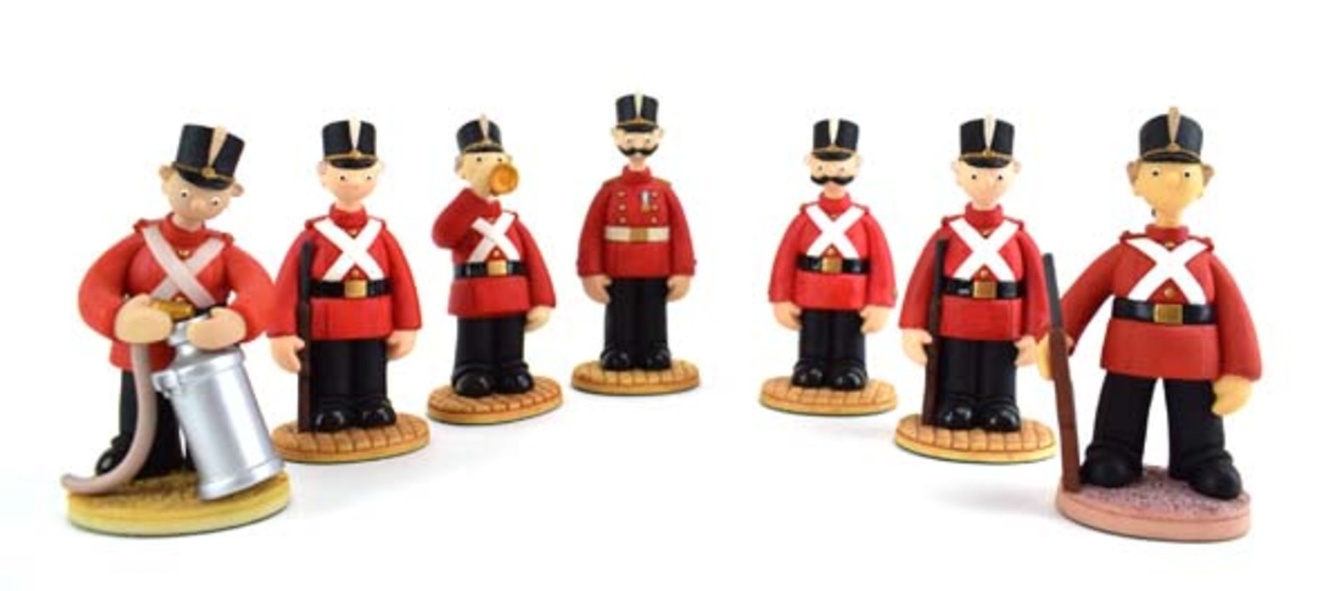 Seven Robert Harrop Camberwick Green figures: CG16 Captain Snort, CG17 Sergeant Major Grout, CG18 - Image 2 of 2