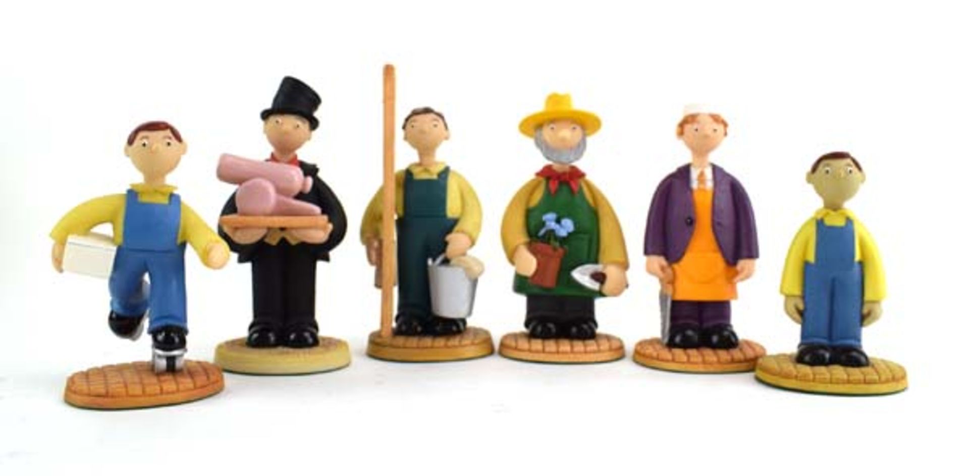 Six Robert Harrop Camberwick Green figures: CG89 Paddy Murphy Whizzing Along, CG19 Paddy Murphy, - Image 2 of 2
