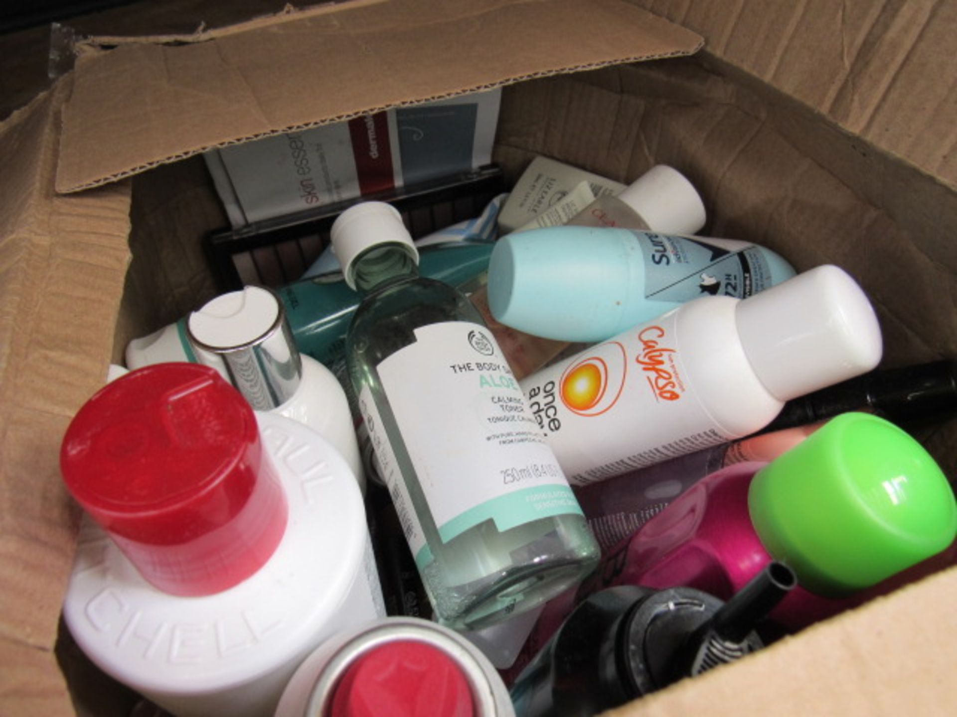 Small box with creams, sprays, ointments, etc