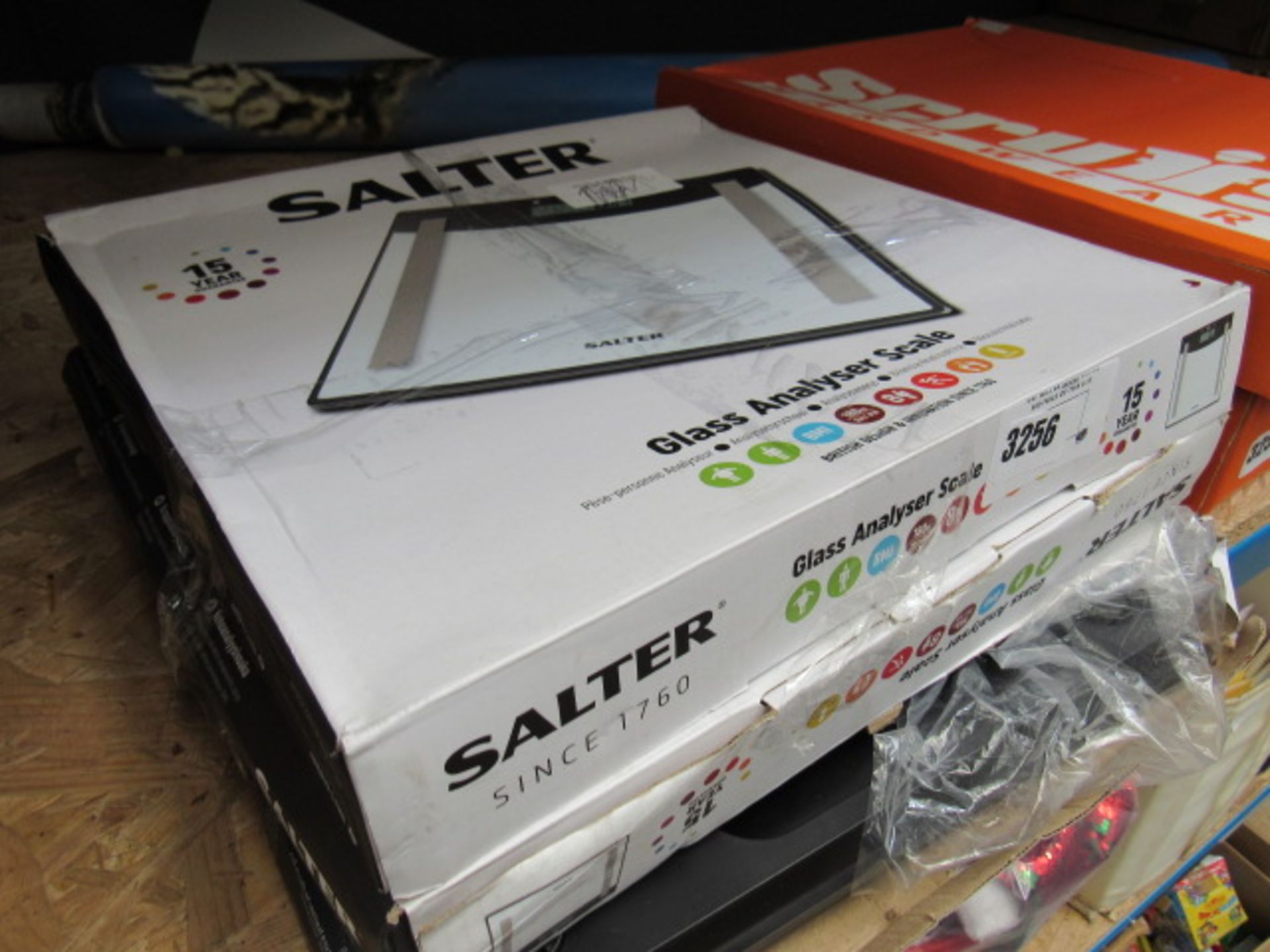 3 boxed Salter scales