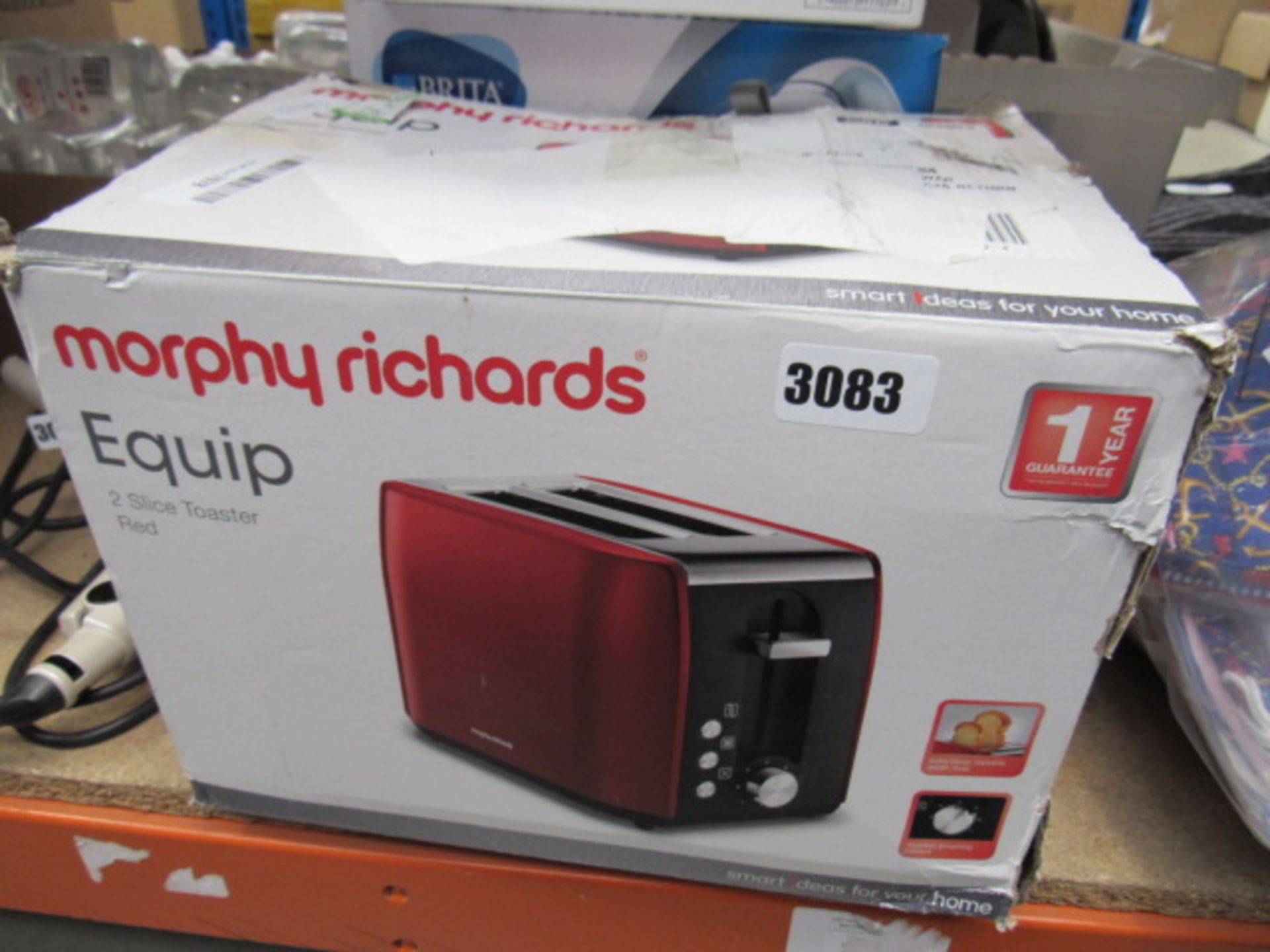 65 Morphy Richards 2 slice toaster in red