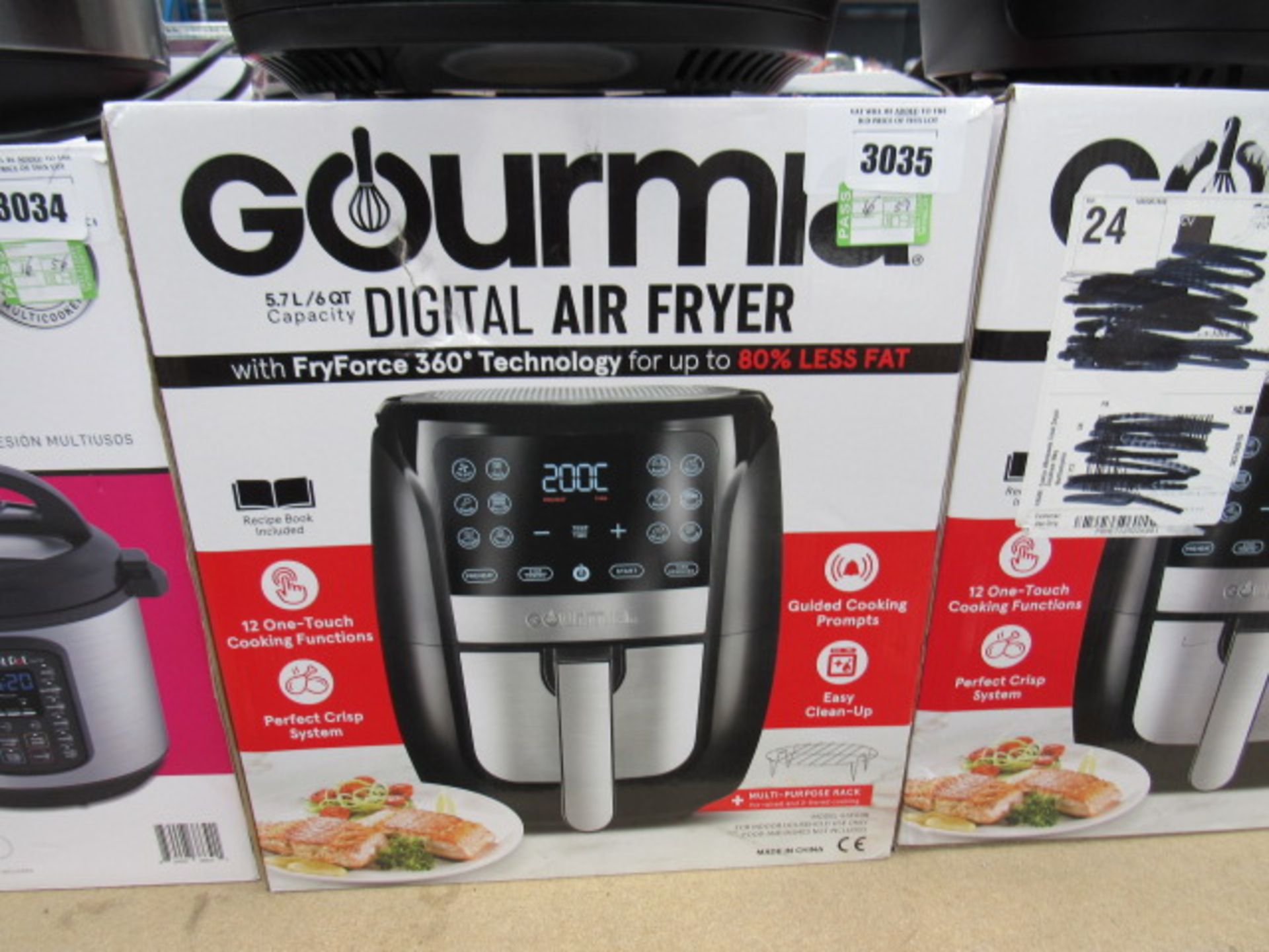 (TN57) Gourmet 5.7ltr digital air fryer, with box