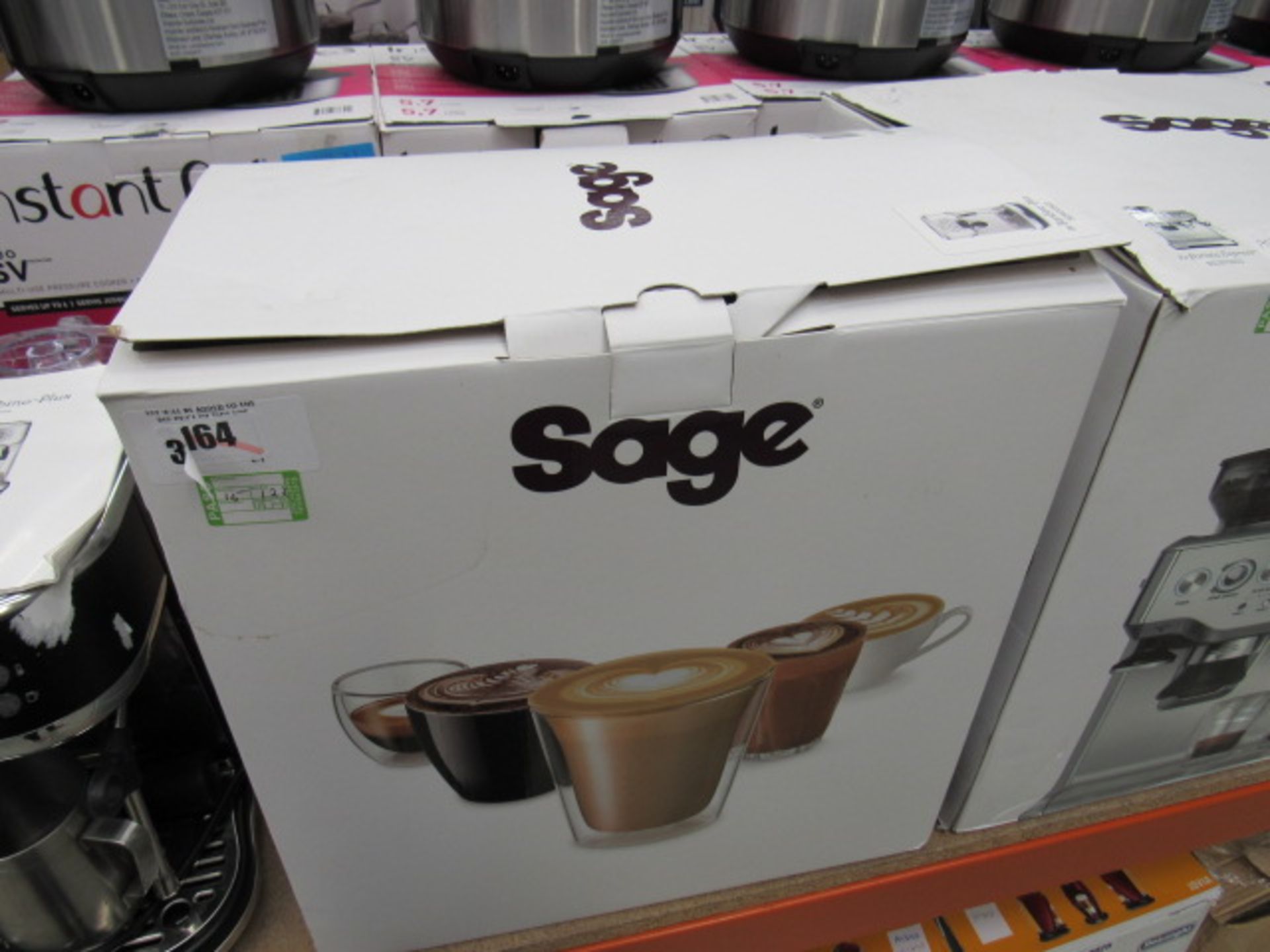 3164 - Sage Bambino Plus coffee machine, with box