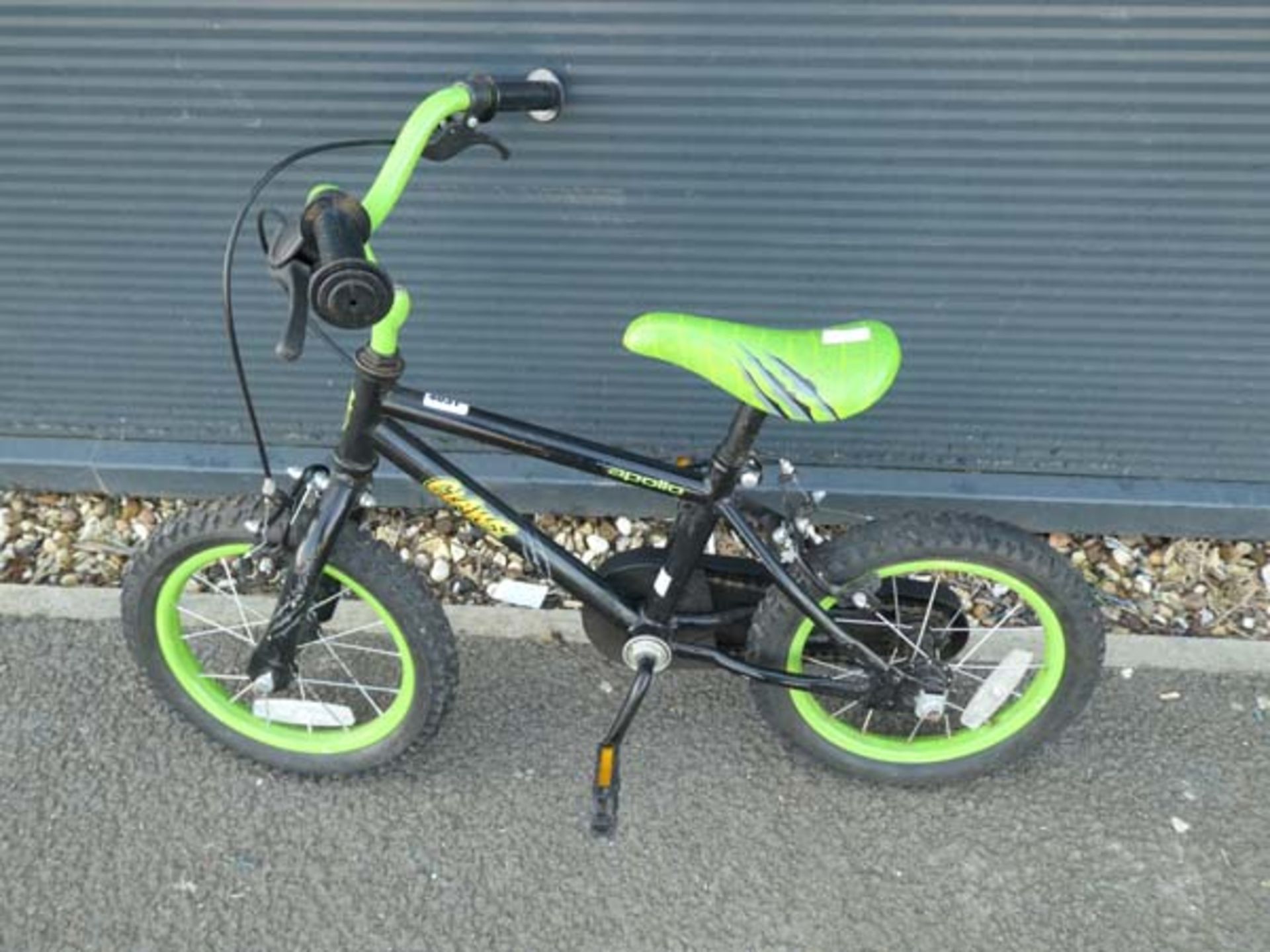 Small childs black and green Apollo bike