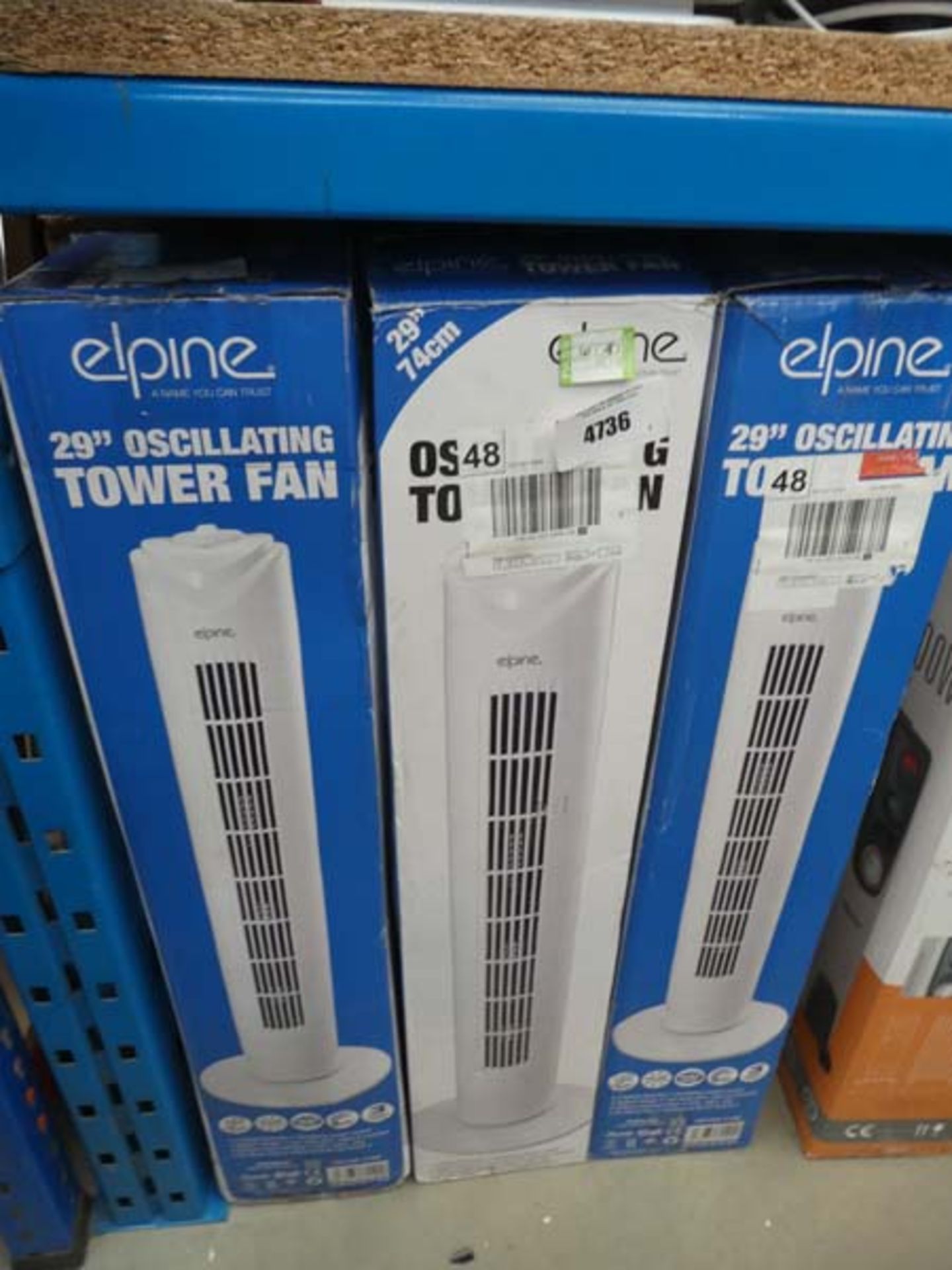 6 boxed Elpine toswer fans