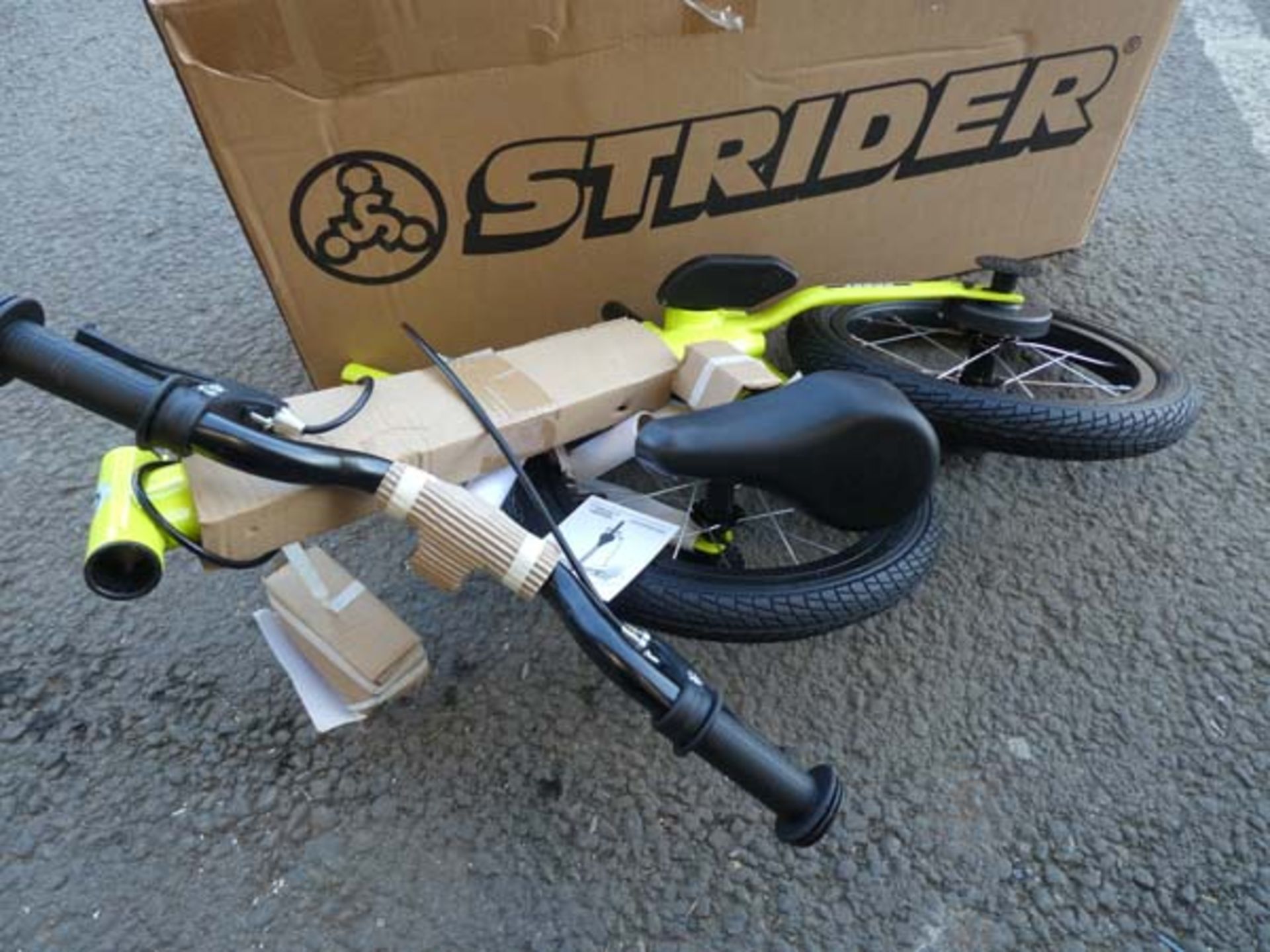 Boxed childs bike