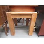 Square oak lamp table