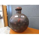 Painted metal vase