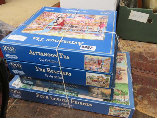 Stack of jigsaw puzzles