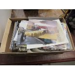 Box containing postcards