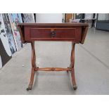 Reproduction yew mini sofa table