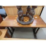 Victorian occasional table with chessboard surface