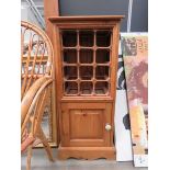 Pine wine rack with cupboard under