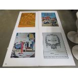 Large quantity of reproduction car advertising posters Reproduction