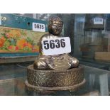 (21) Brass figure of Buddha on a stand