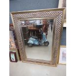 5054 Rectangular bevelled mirror in gilt frame