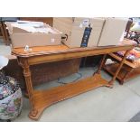 5375 2 tier console table with wicker panel