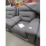Grey suede effect single armchair