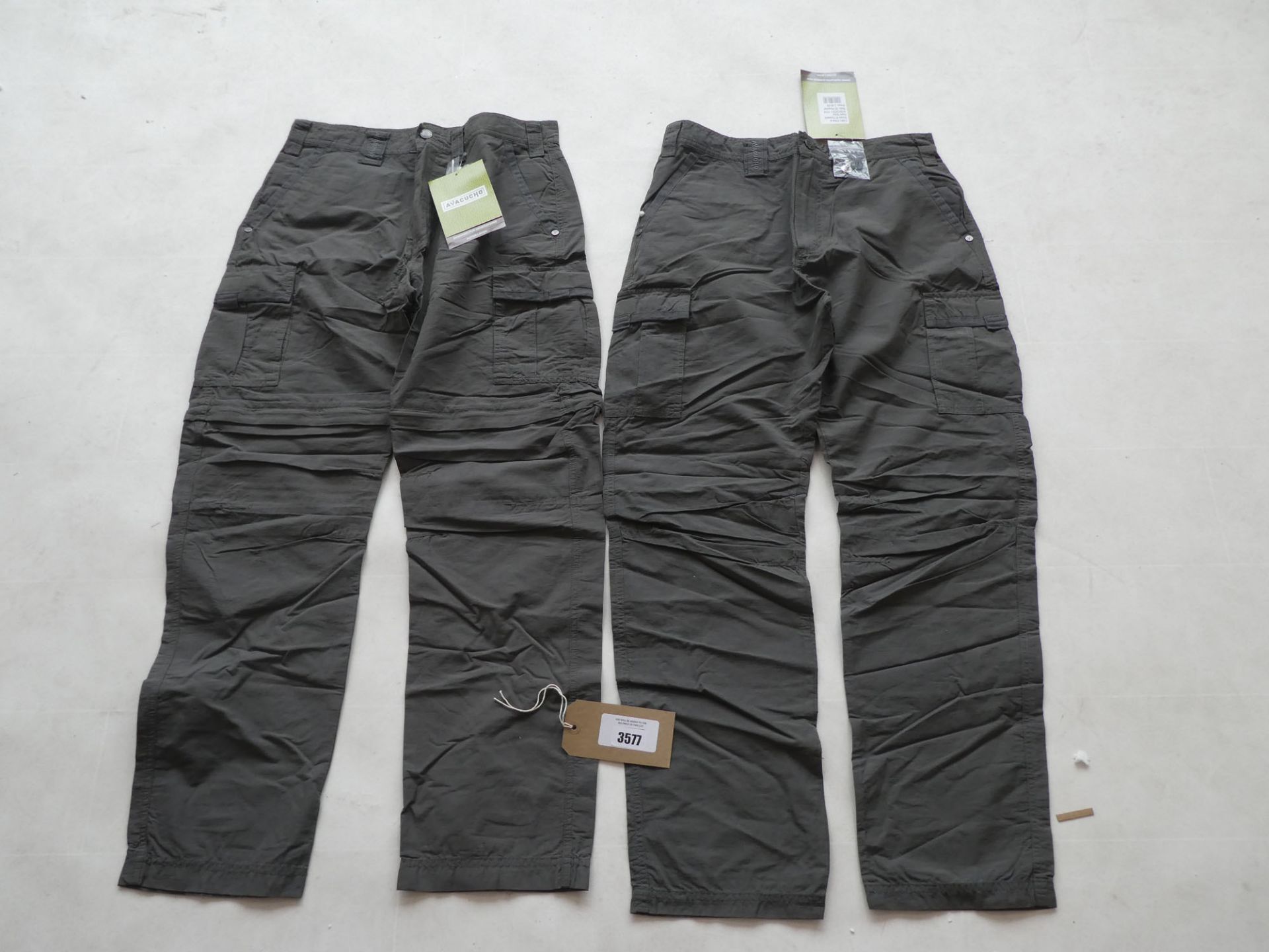 2 Ayacucho gruno trousers in dark grey sizes 30 & 32R