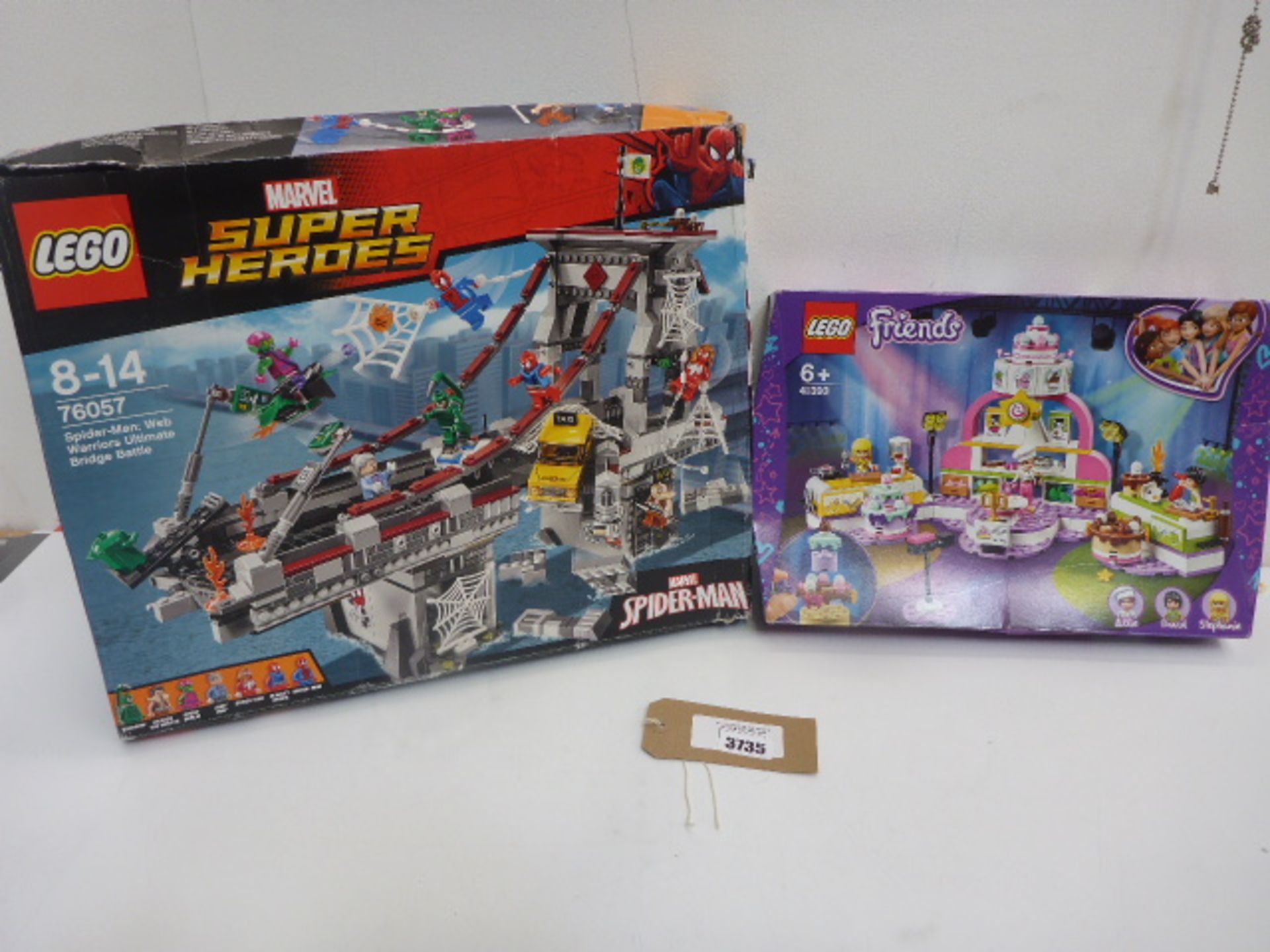 Lego 76057 Marvel Super Heros kit (opened a/f) and Lego 41393 Friends sealed kit