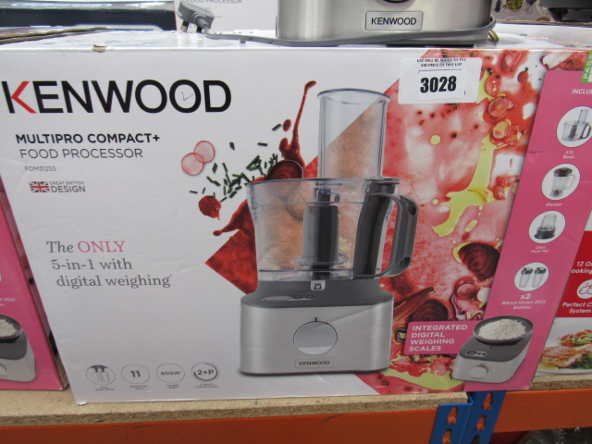 4 Kenwood multi pro compact plus food processor with box