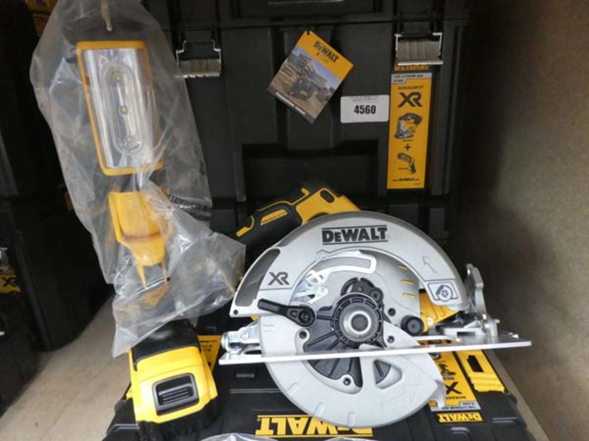 DeWalt tool kit with circular saw, impact drive, torch, jigsaw, 2 batteries and charger - Image 2 of 2